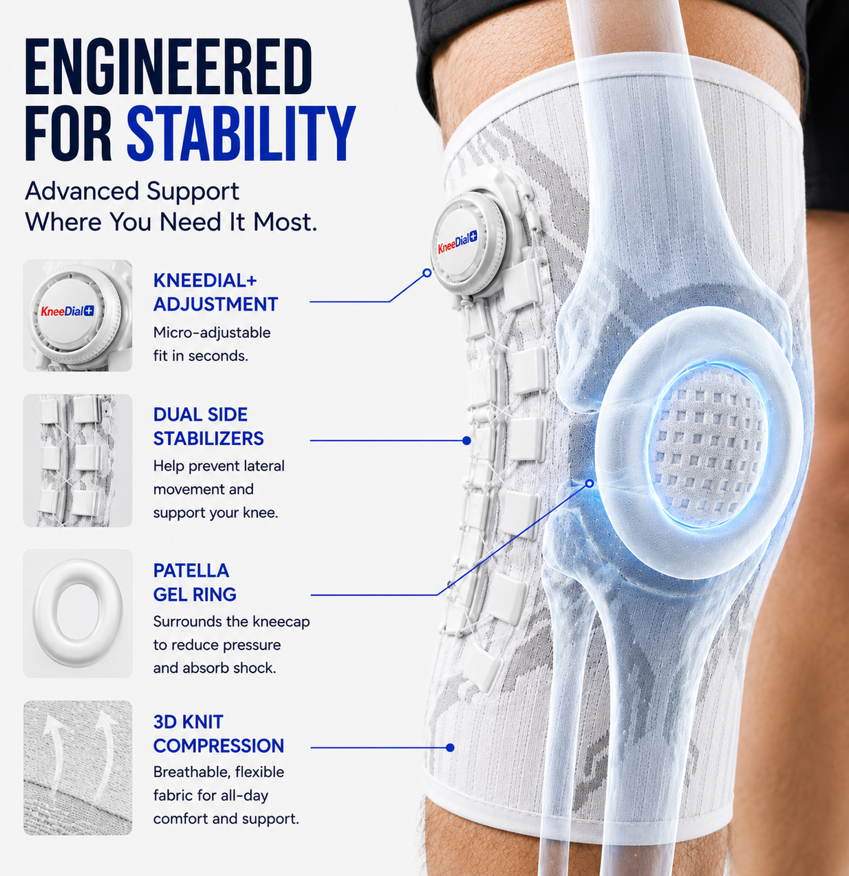 KneeDial™ Pro Knee Support Brace